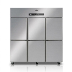 Tủ đông mát 6 cánh inox 2 ngăn lạnh trực tiếp Oucboll BCD-1800 - 990 lít