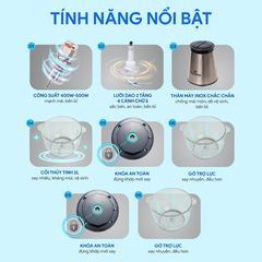 Máy Xay Thịt BlueStone CHB-5151 2 Lít 350W