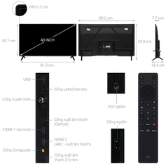 Google Tivi QLED TCL AI FHD 40 inch 40S5K