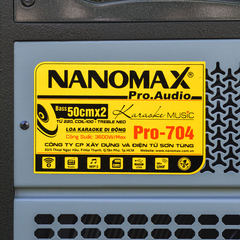 Loa Kéo Điện Nanomax Pro-704 Bass Đôi 50cm 3600w