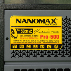 Loa Kéo Bình & Điện Nanomax Pro-500 Bass Đôi 50cm 3050w