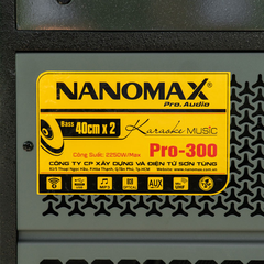 Loa Kéo Bình & Điện Nanomax Pro-300 Bass Đôi 40cm 2250w