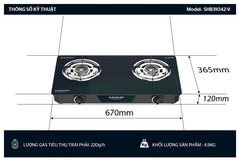 Bếp gas dương Sunhouse SHB31042-V