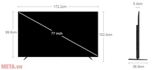 Google Tivi OLED Sony 4K 77 inch XR-77A80K