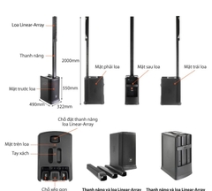Loa karaoke JBL Eon One MK2 (II) Pin 6h Mixer 5 Kênh