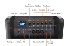Loa karaoke JBL Eon One MK2 (II) Pin 6h Mixer 5 Kênh