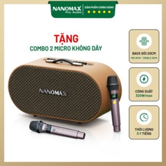 Loa Karaoke Xách Tay Nanomax K-05 Bass Đôi 20cm 320w