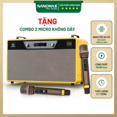 Loa Karaoke Xách Tay Nanomax PS-20A Bass Đôi 20cm 780w