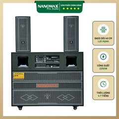 Loa Kéo Bình & Điện Nanomax Pro-215A Bass Đôi 40cm 2250w