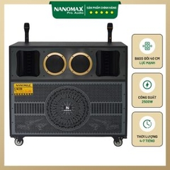 Loa Kéo Bình & Điện Nanomax Pro-666 Bass Đôi 40cm 2500w