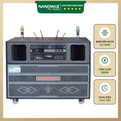Loa Kéo Điện Nanomax Pro-909i Bass Đôi 40cm 3600w
