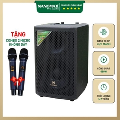 Loa xách tay mini Nanomax S-01 Bass 20cm, 680W