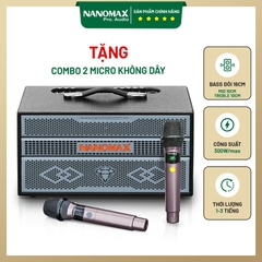 Loa Karaoke Xách Tay Nanomax K-03 Bass đôi 16cm 300W Max