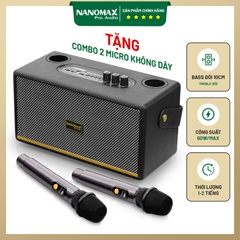 Loa Karaoke Xách Tay Nanomax K-06 Bass đôi 10cm 60W Max