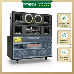 Loa Kéo Bình & Điện Nanomax Pro-803A Bass đôi 40cm 1800W Max