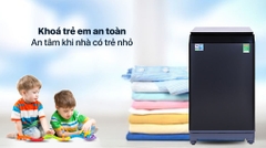 Máy giặt cửa trên Aqua 10 kg AQW-U100FT.BK