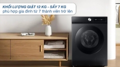 Máy giặt sấy Samsung Bespoke Inverter 12 kg WD12DB7B85GBSV