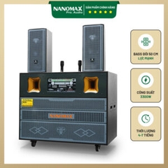 Loa Kéo Bình & Điện Nanomax Pro-666A Bass Đôi 50cm 3300w
