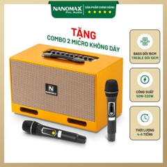 Loa Karaoke Xách Tay Nanomax X-16 Bass Đôi 16cm 320w