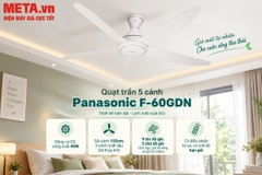 Quạt trần Panasonic 5 cánh F-60GDN