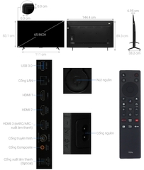 Google Tivi QLED TCL AI 4K 65 inch 65P7K