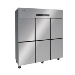 Tủ đông mát 6 cánh inox 2 ngăn lạnh trực tiếp Oucboll BCD-1800 - 990 lít