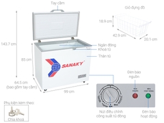 Tủ đông SANAKY 208 Lít TD.VH255HY2