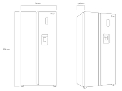 Tủ lạnh Side by Side 530 lít ProFresh Casper RS-D530SBS