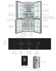 Tủ lạnh Whirlpool Inverter 592 lít WFQ590WSSV