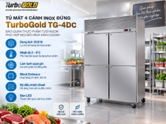 Tủ mát 4 cánh inox đứng TurboGold TG-4DC