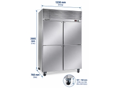 Tủ mát 4 cánh inox đứng TurboGold TG-4DC