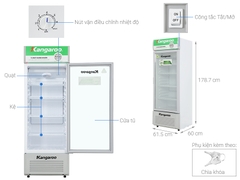 Tủ mát kháng khuẩn Nano cánh kính Kangaroo KG359AT - 288 lít