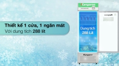 Tủ mát kháng khuẩn Nano cánh kính Kangaroo KG359AT - 288 lít