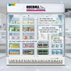 Tủ mát 4 cánh kính Oucboll 1580L LC-1580F