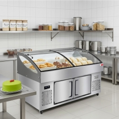 Tủ trưng bày 3 bậc trên mát dưới đông Oucboll SCD-2000Z - 430 lít