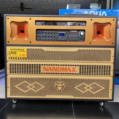 Loa kéo điện karaoke Nanomax Pro-603 ( Bass đôi 40cm, Công suất 2200W )