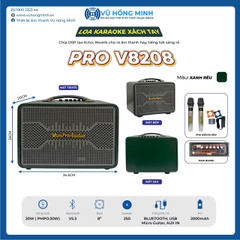Loa karaoke xách tay VHM 8208 Bass 16cm 30W