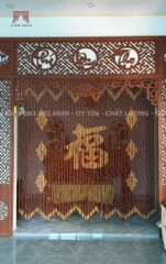 Rèm chữ Phúc nho gỗ Hương