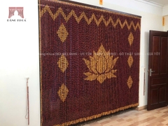 Mành hạt gỗ hương hoa sen