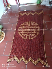 Mành hạt gỗ Hương chữ Thọ tròn