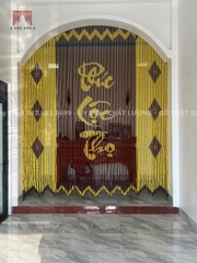 Rèm hạt gỗ cửa vòm đẹp