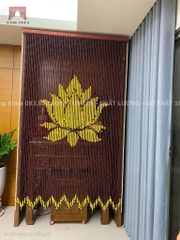 Rèm hạt gỗ hoa sen bàn thờ chung cư