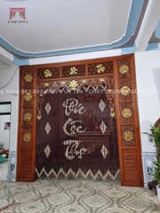 Rèm hạt gỗ Phúc Lộc Thọ đẹp