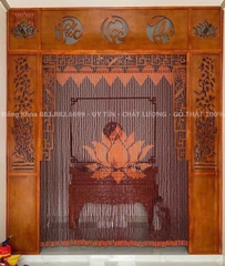 Rèm che phòng thờ Hoa Sen