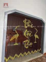 Rèm cửa phòng thờ Phúc Lộc Thọ đỉnh hạc