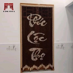 Rèm hạt gỗ che cửa sổ