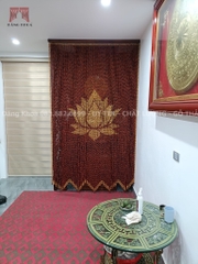 Rèm che bàn thờ hoa sen gỗ Hương