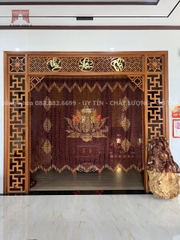 Rèm hạt gỗ Hương hoa sen đẹp