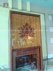Rèm phòng thờ Pơ mu hoa sen