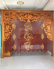 Rèm cửa phòng thờ gỗ Hương